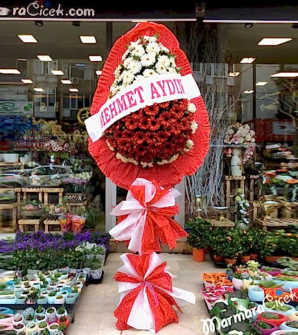 Kırmızı-Beyaz Düğün Açılış Çelengi