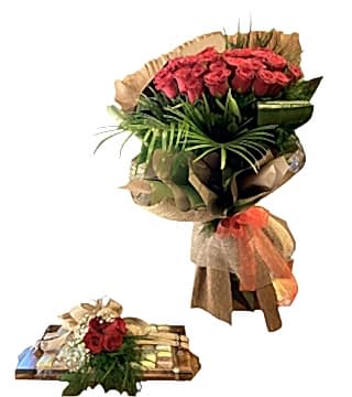 Çiçek - Çikolata Seti