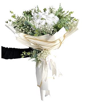 Yapay 21 Beyaz Gül Buketi