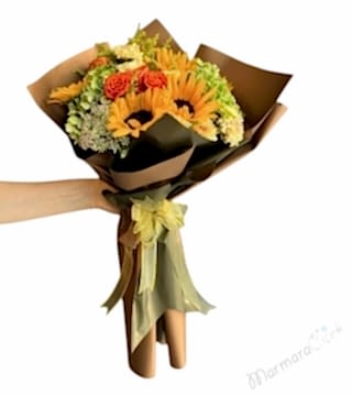 Ayçiçeği Çardak Gül Buketi
