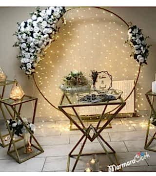 Çember Tak Nişan Masa Süsleme