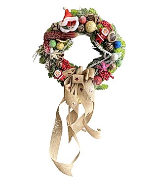 Noel Babalı Yılbaşı Kapı Çelengi