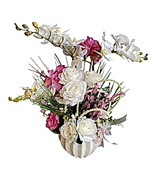 Pembe Beyaz Yapay Aranjman 