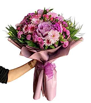 Pink Lilac Wildflowers Bouquet
