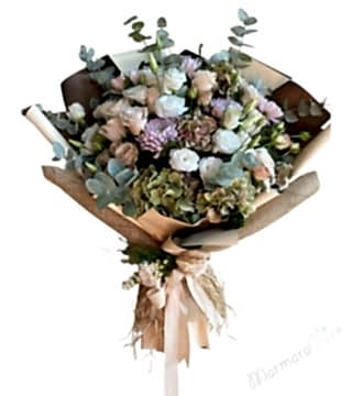 Pudra Pastel Nişan Buketi