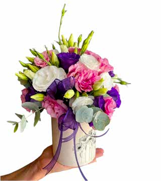 Renkli Lisyantus Aranjmanı