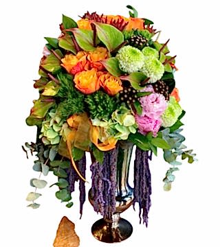 Turuncu Güllü Nişan Çiçeği