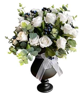 Yapay Beyaz Gül Tasarım Çiçek