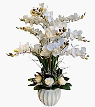 Yapay Beyaz Orkideler