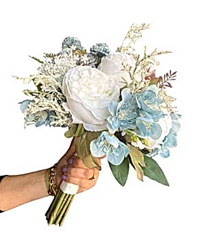 Yapay Mavili Gelin El Buketi