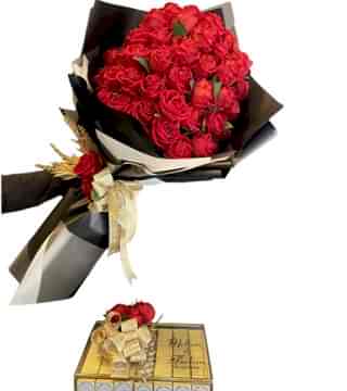 Yapay Nişan Buketi Nişan Çikolatası Seti