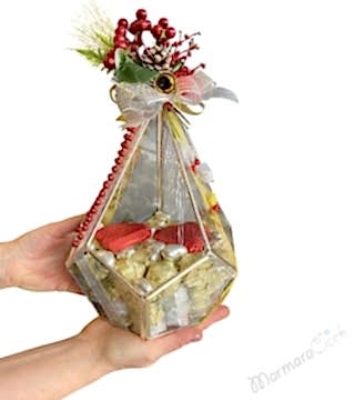 Yeni Yıl Cam Fanus Çikolata 